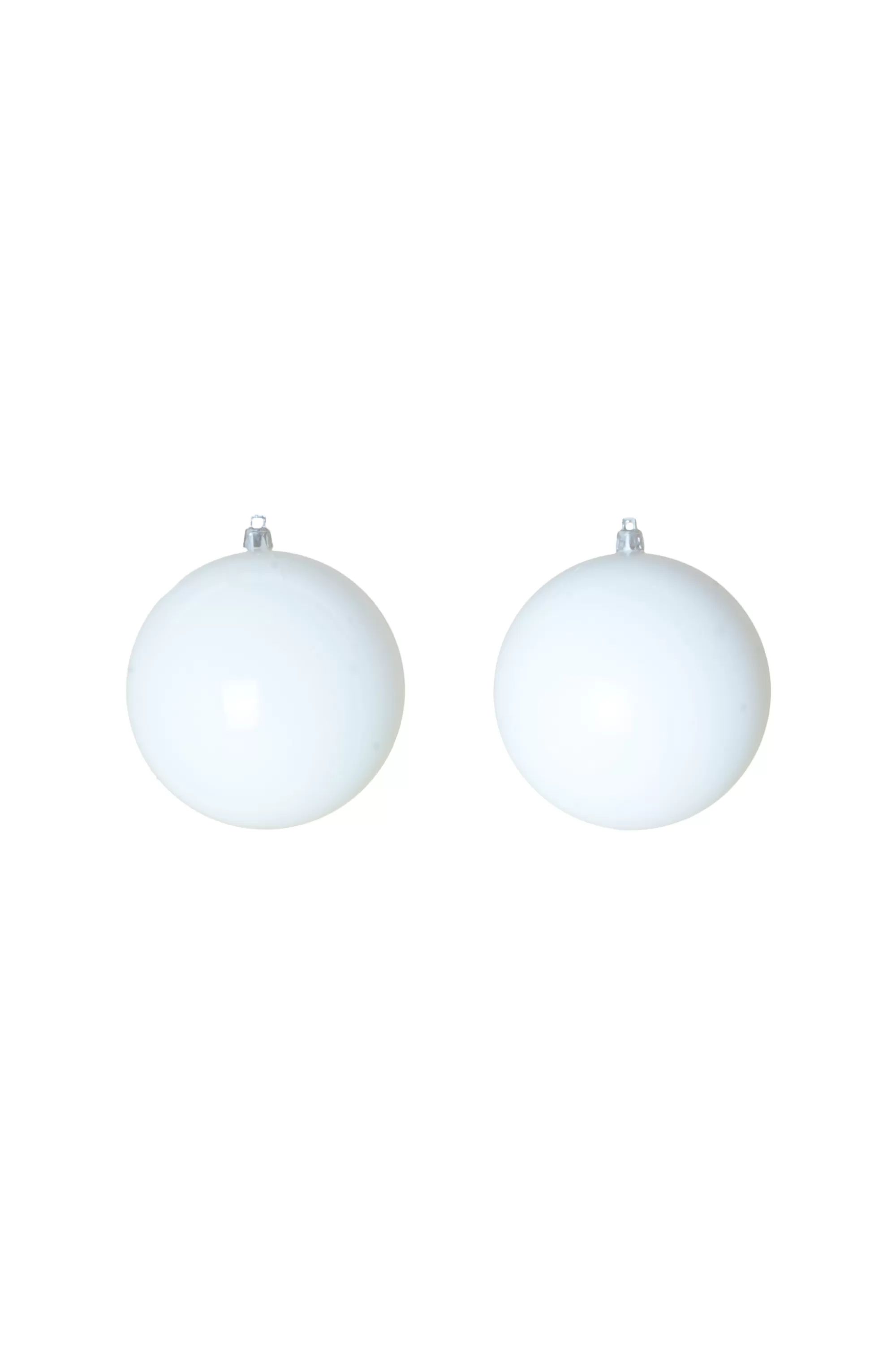 New Christmas Tree World 10Cm White Bauble Set Shiny/Matt (60 Pc)