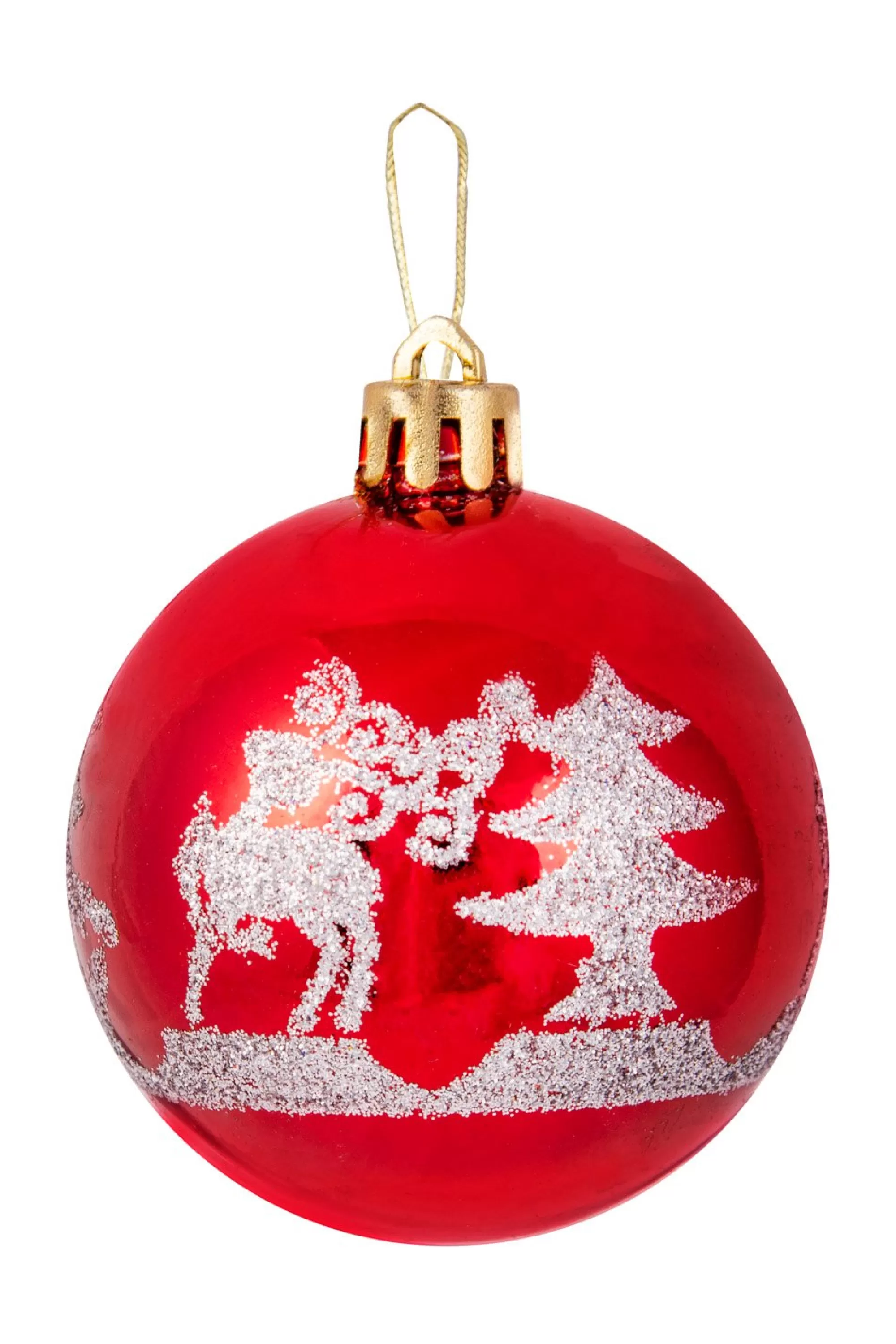 New Christmas Tree World Hand Painted Shatterproof Bauble Design 11 (12 Pack)