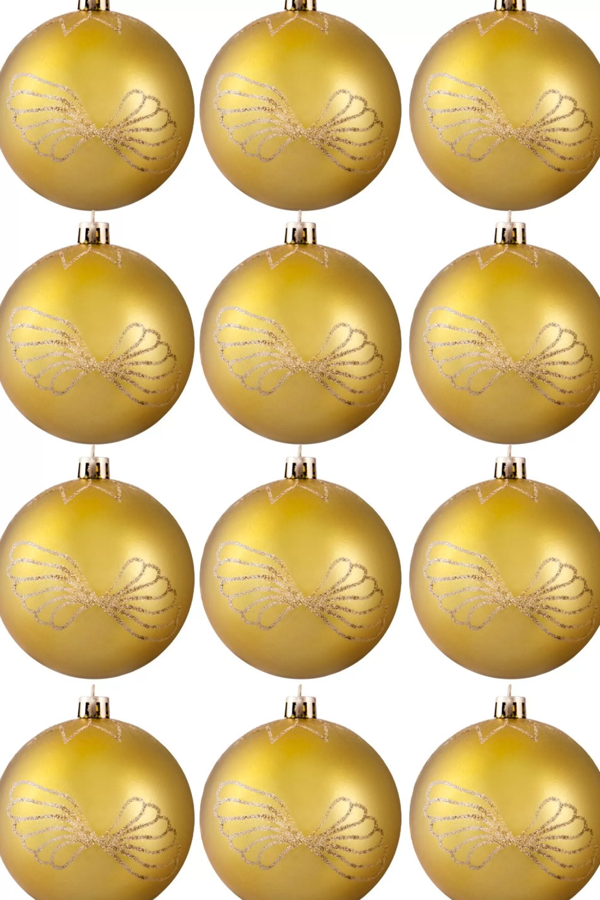 Best Christmas Tree World Hand Painted Shatterproof Bauble Design 21 (12 Pack)