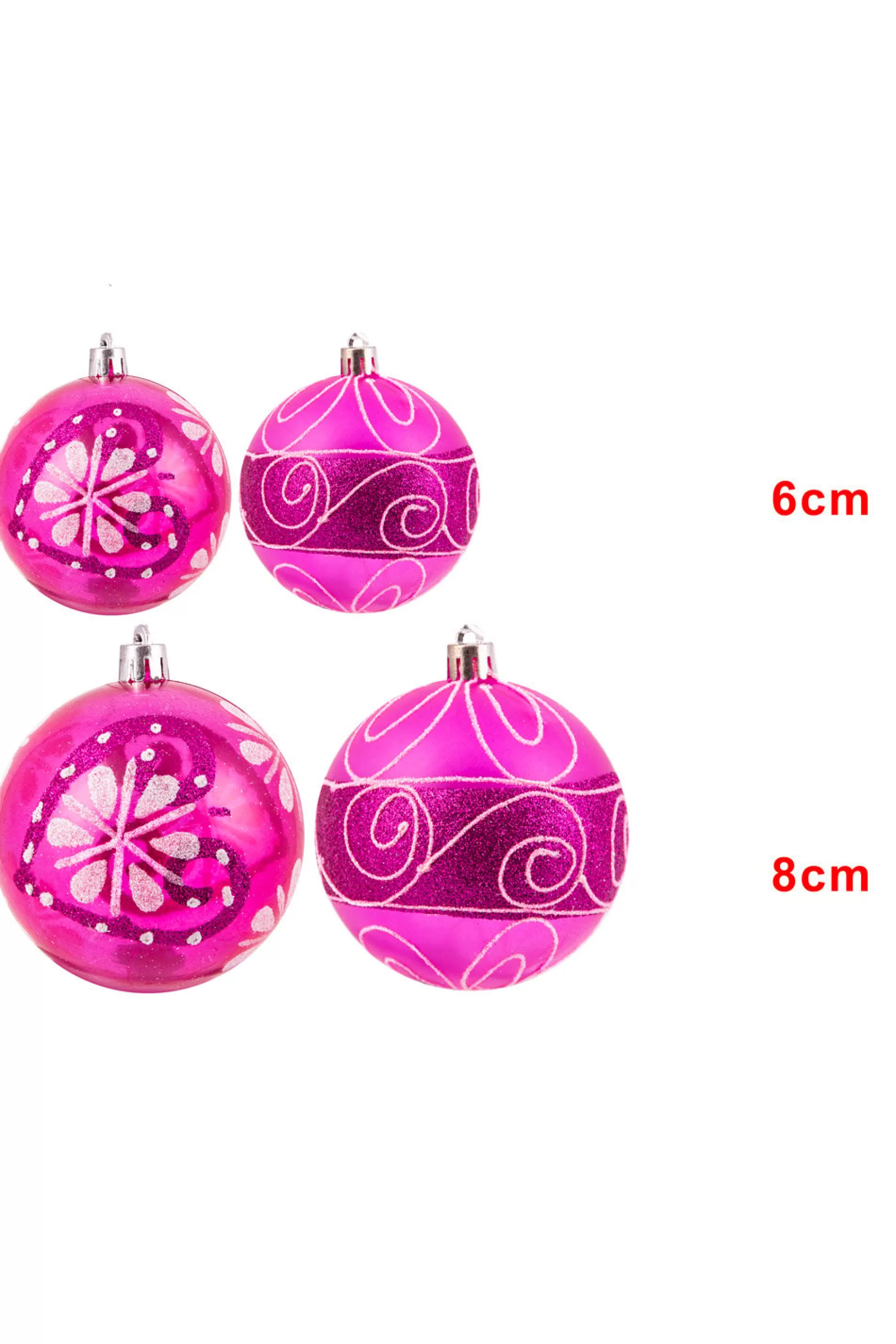 Best Christmas Tree World Hand Painted Shatterproof Bauble Design 2 (12 Pack)