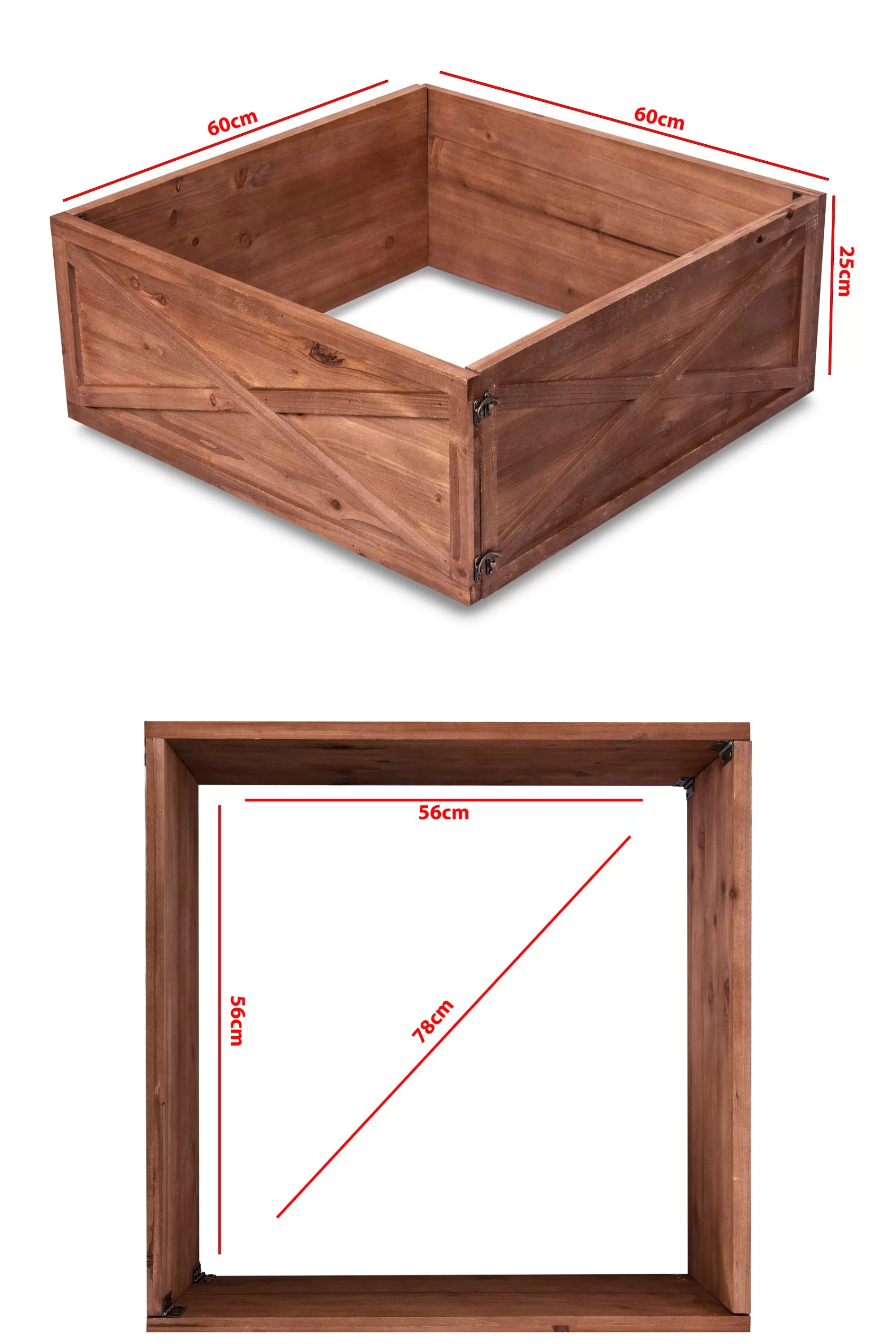 Online Christmas Tree World Large Wooden Christmas Tree Skirt (Fits 6Ft-9Ft Trees - 3 Colours Available)