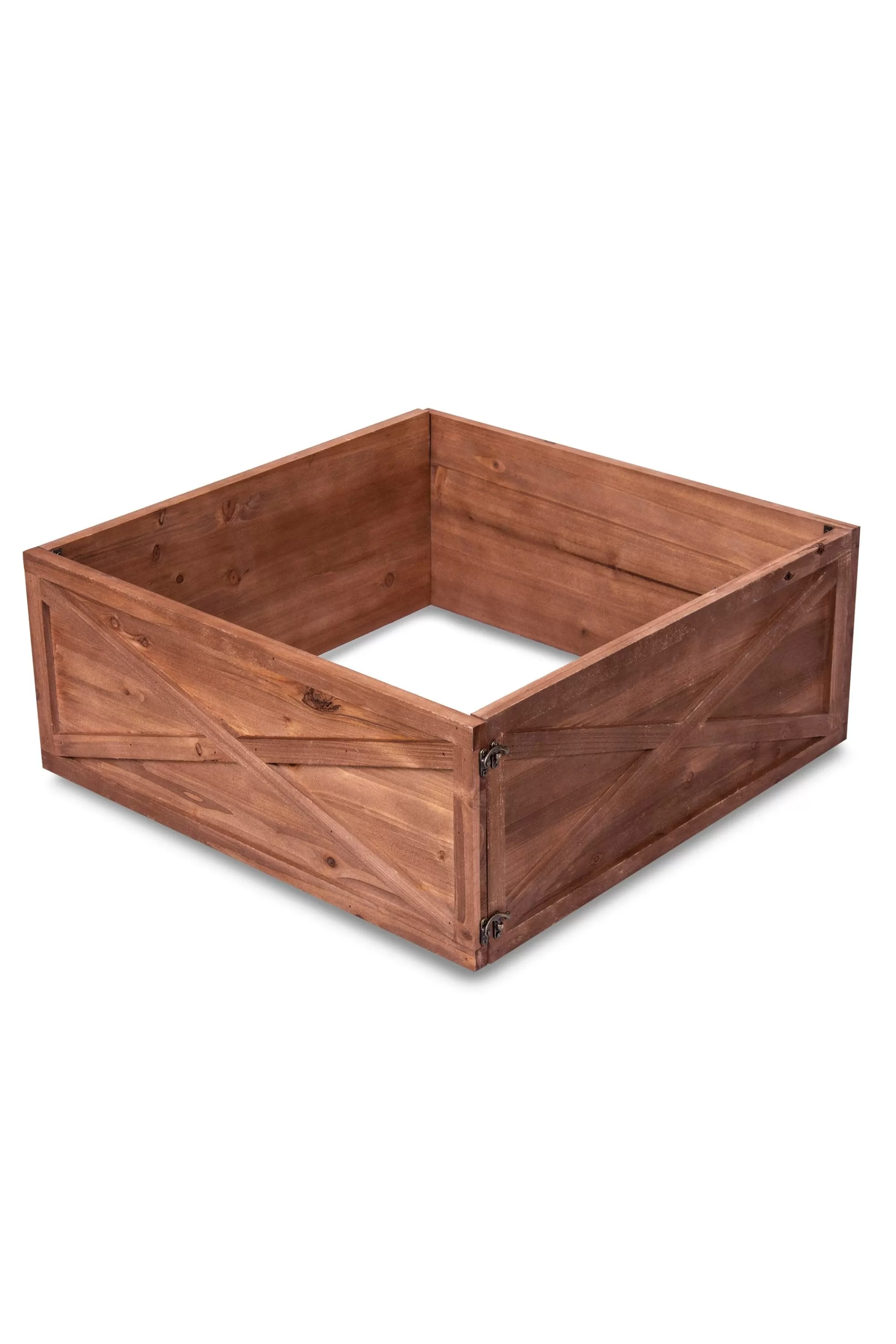 Online Christmas Tree World Large Wooden Christmas Tree Skirt (Fits 6Ft-9Ft Trees - 3 Colours Available)
