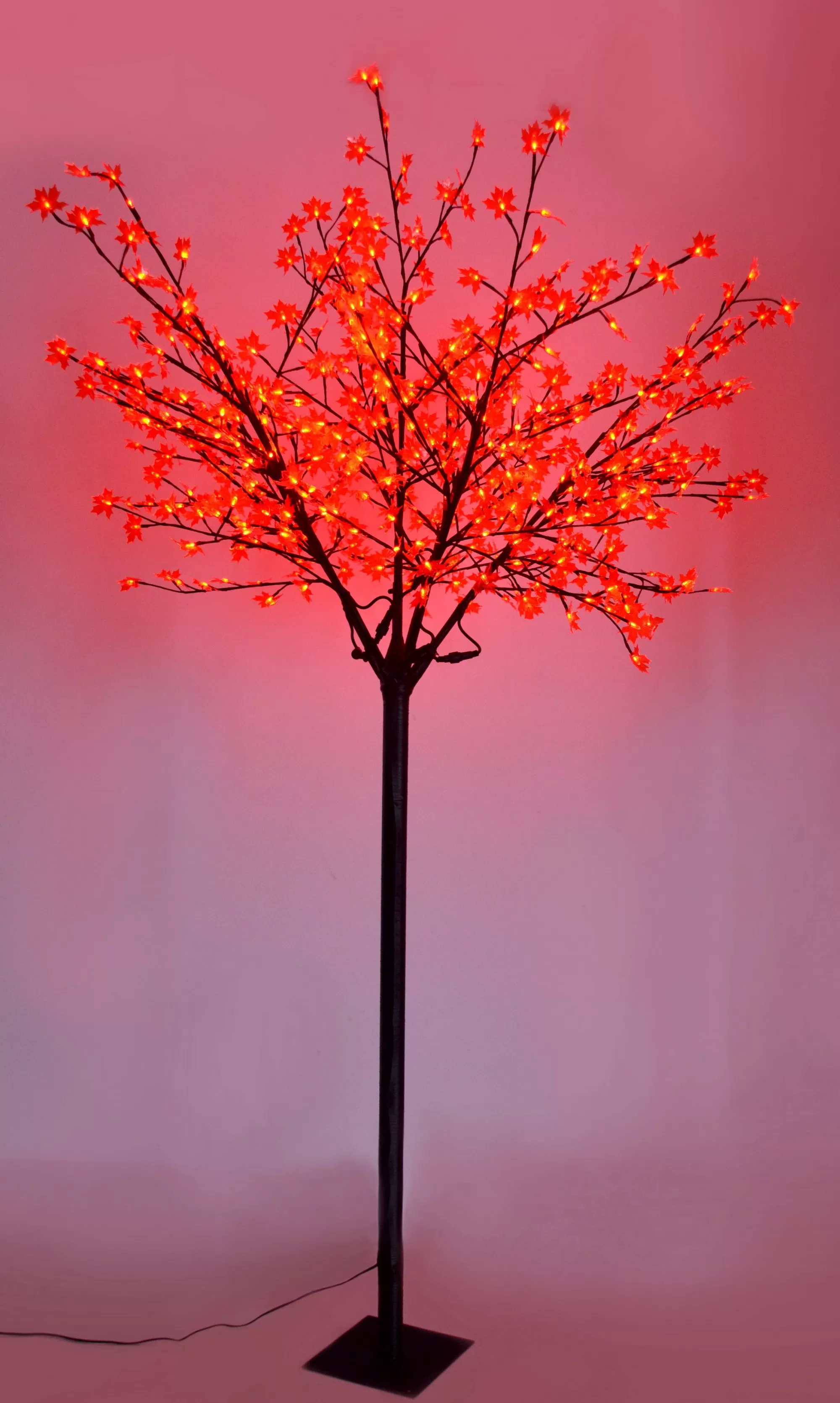 New Christmas Tree World The 2.5M/8.2Ft Red Led Maple Leaf Led Blossom Tree