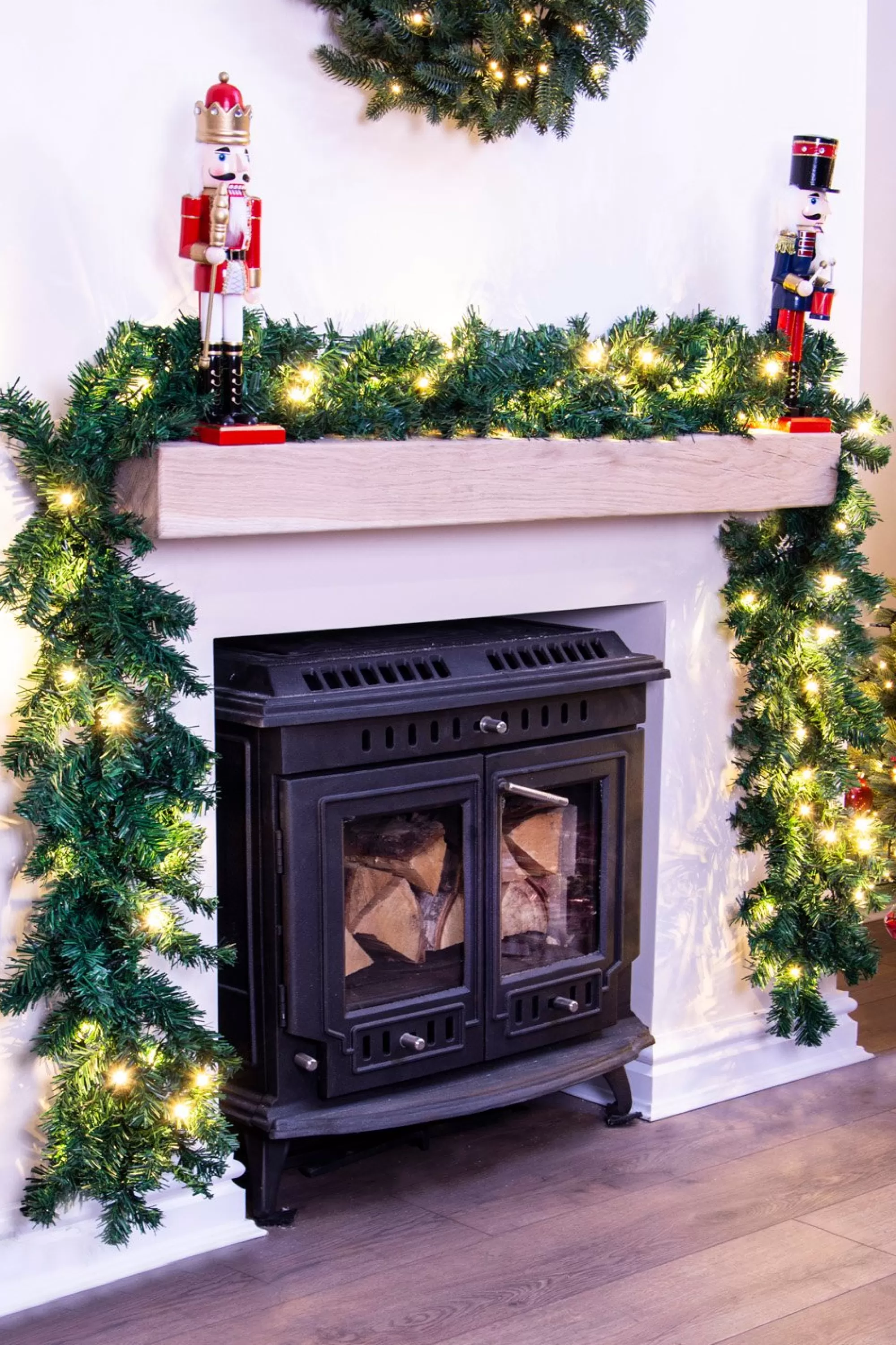 Online Christmas Tree World The 270Cm Pre-Lit Connectable Plain Garland