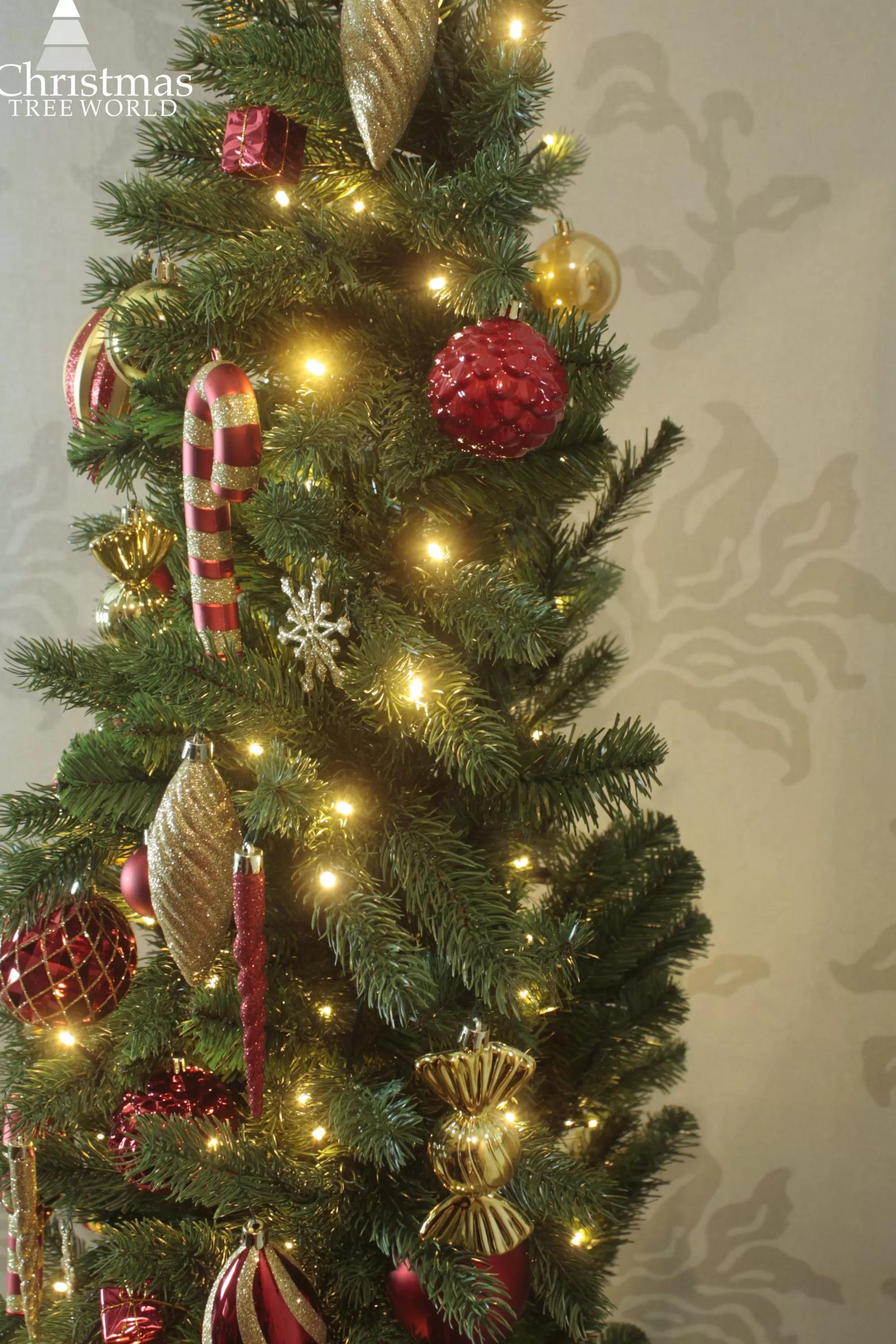 Best Christmas Tree World The Pre-Lit Ultra Devonshire Half Tree Warm White Lights (4Ft To 7Ft)