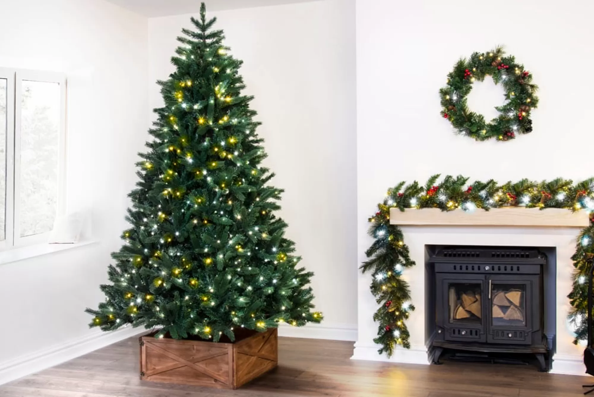 Online Christmas Tree World The Ultra Devonshire Fir Pre-Lit With Warm White/White Colour Change Leds (4Ft To 12Ft)