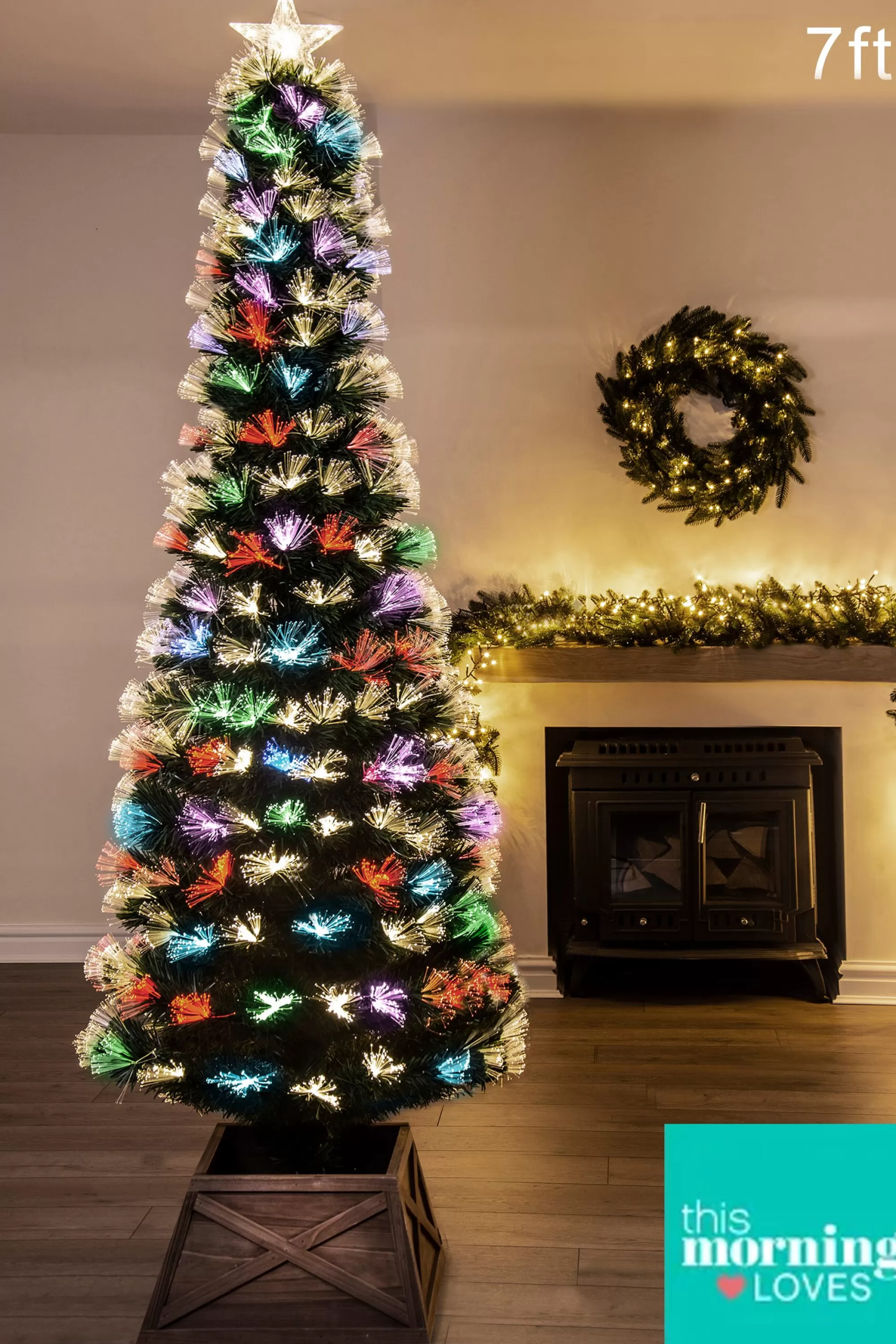 Store Christmas Tree World The Vesuvius Fir Fibre Optic Christmas Tree (3Ft To 8Ft)