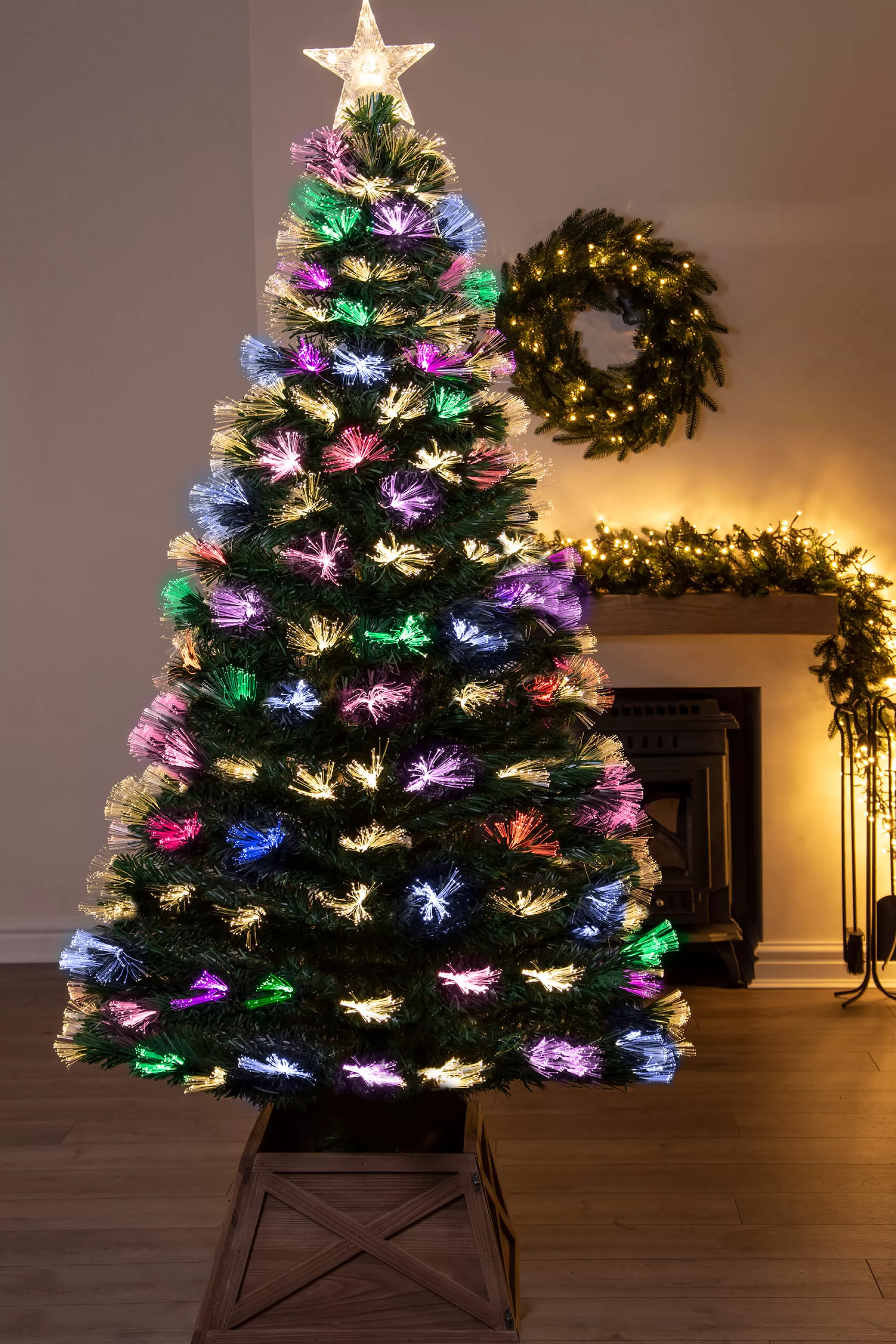 Sale Christmas Tree World The Vesuvius Fir Fibre Optic Christmas Tree (3Ft To 8Ft)