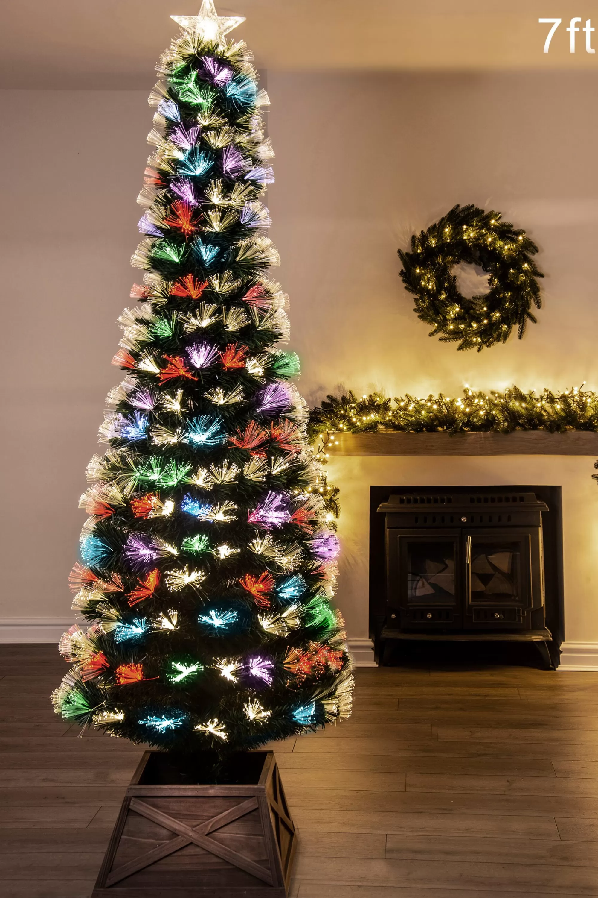 Sale Christmas Tree World The Vesuvius Fir Fibre Optic Christmas Tree (3Ft To 8Ft)