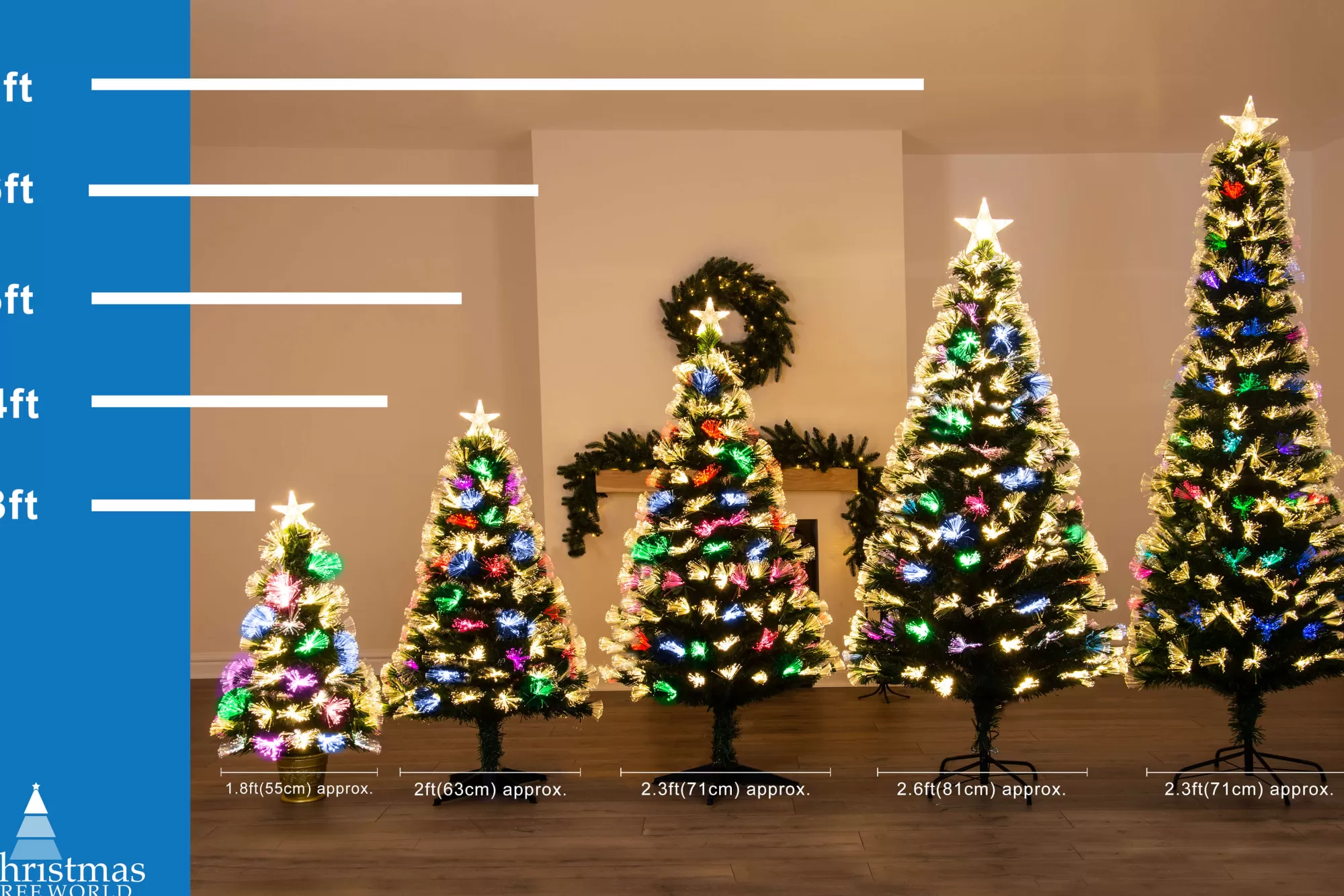 Sale Christmas Tree World The Vesuvius Fir Fibre Optic Christmas Tree (3Ft To 8Ft)