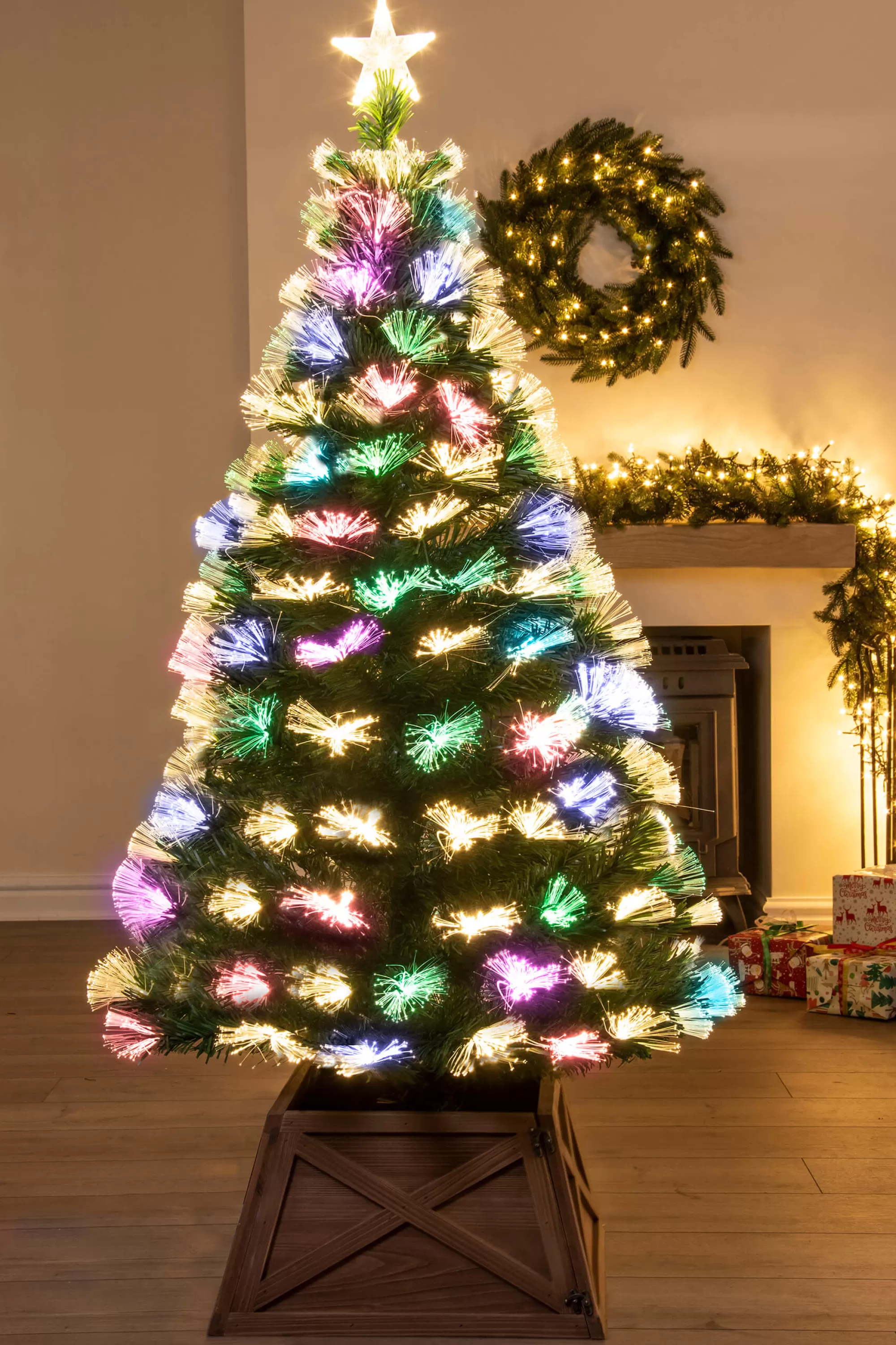 Store Christmas Tree World The Vesuvius Fir Fibre Optic Christmas Tree (3Ft To 8Ft)