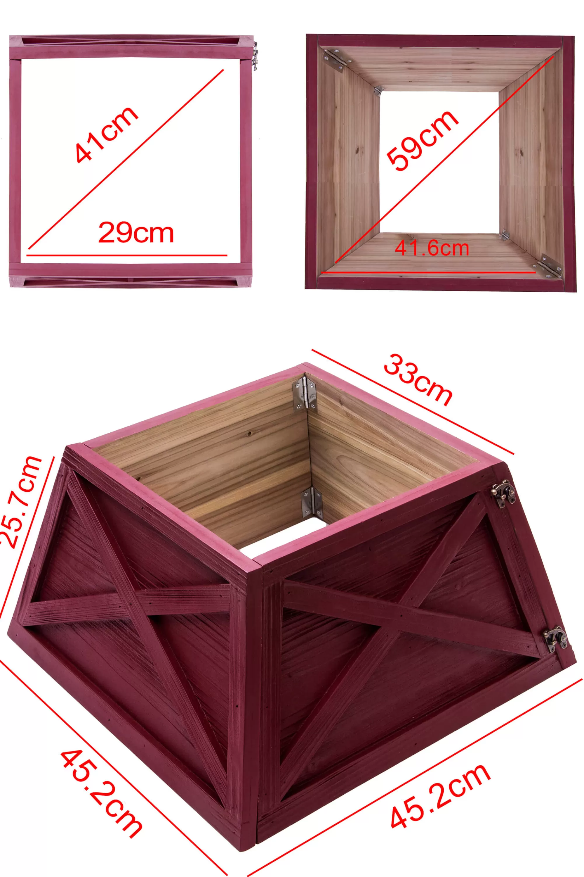 Online Christmas Tree World Wooden Christmas Tree Skirt In 3 Colours (For 4Ft-6Ft Trees - Tight Fit)