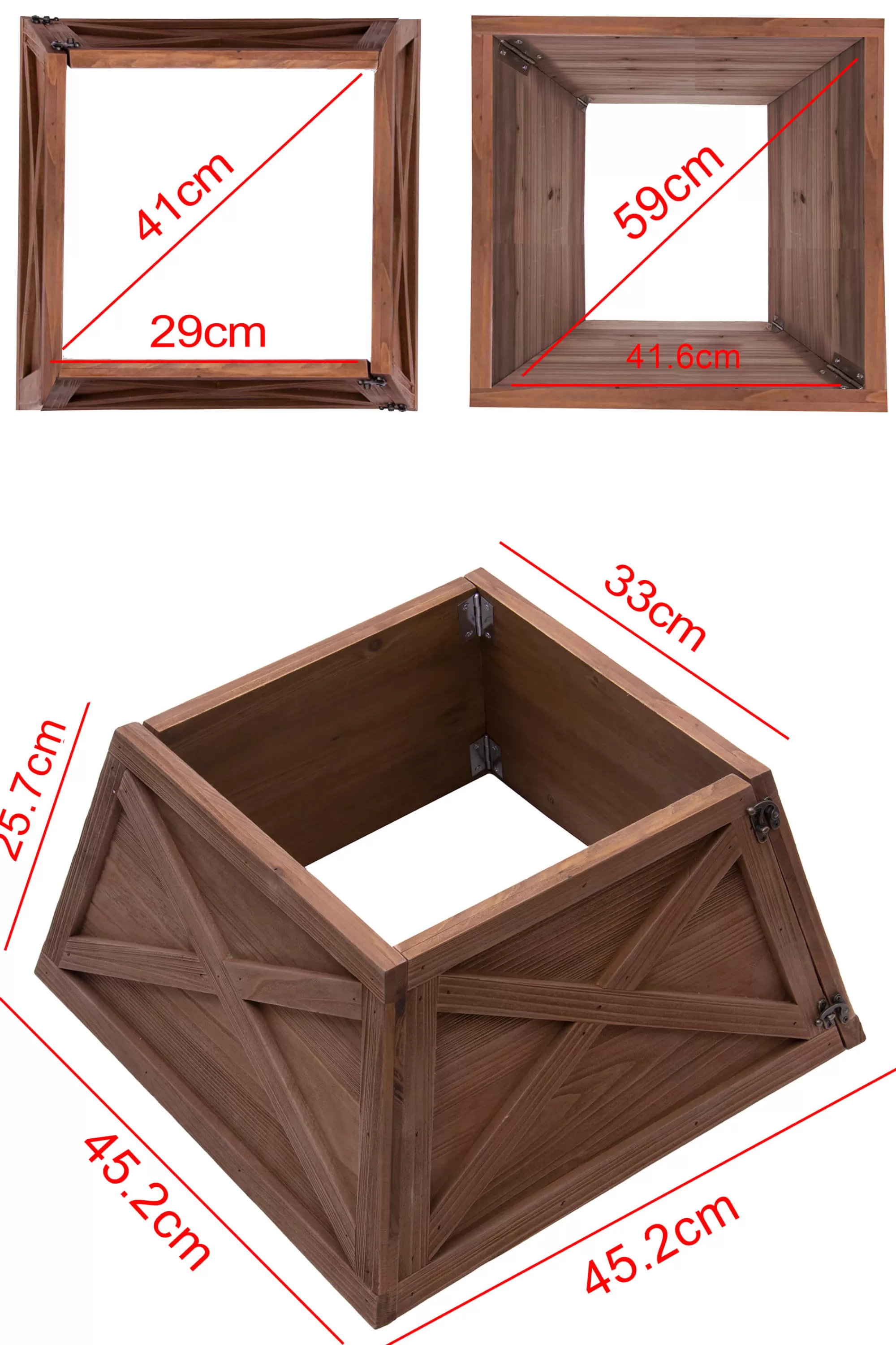 Online Christmas Tree World Wooden Christmas Tree Skirt In 3 Colours (For 4Ft-6Ft Trees - Tight Fit)
